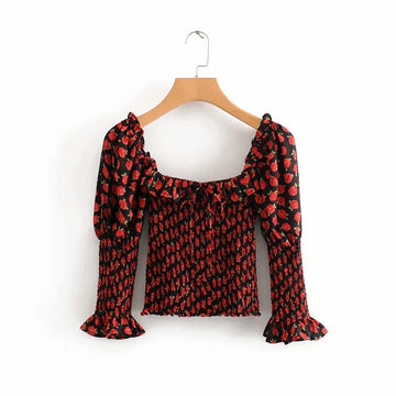 Floral Retro Sleeveless tops